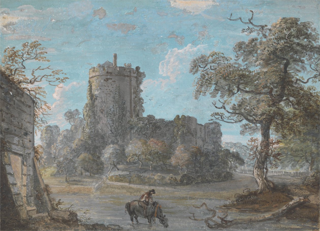 Indgangen til Chepstow Castle af Paul Sandby