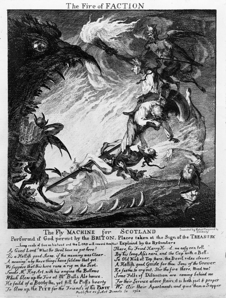 Fraktionens ild, 1762 af Paul Sandby