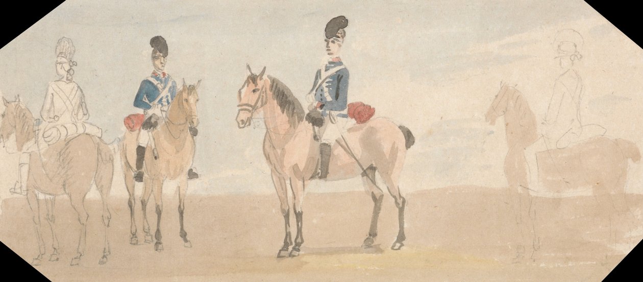 De lette dragoner af Paul Sandby