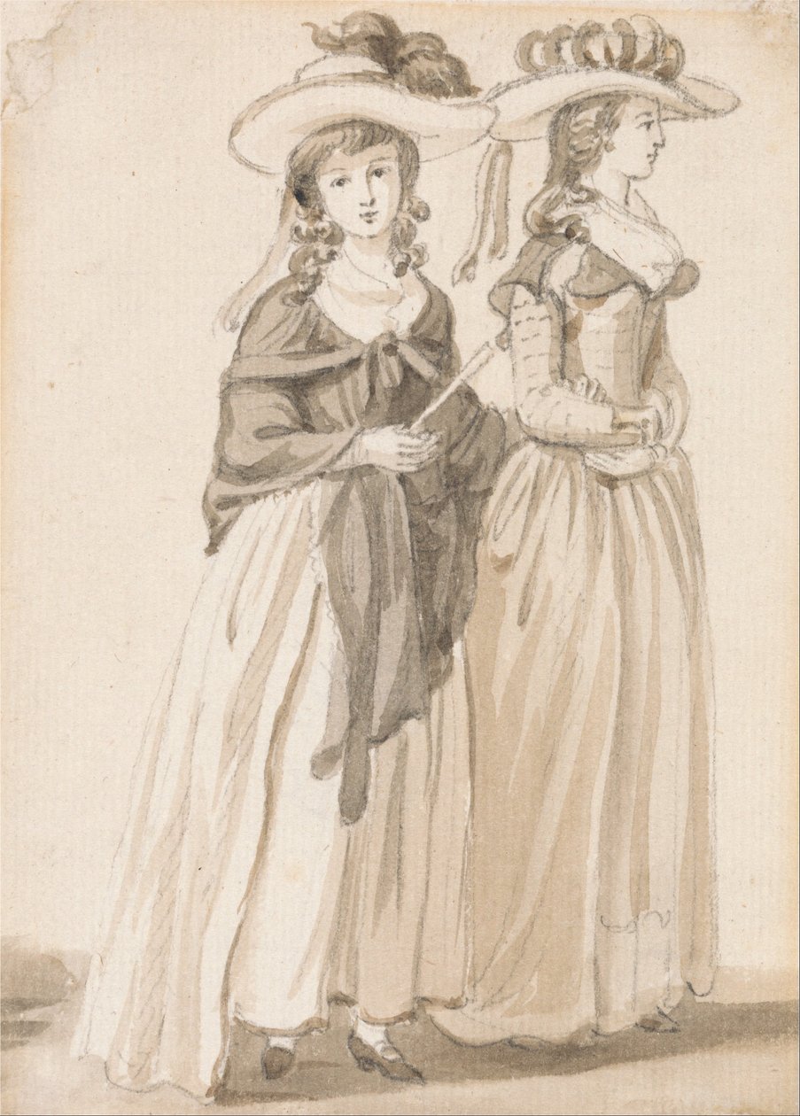 The Misses Sandby fra Norwich af Paul Sandby