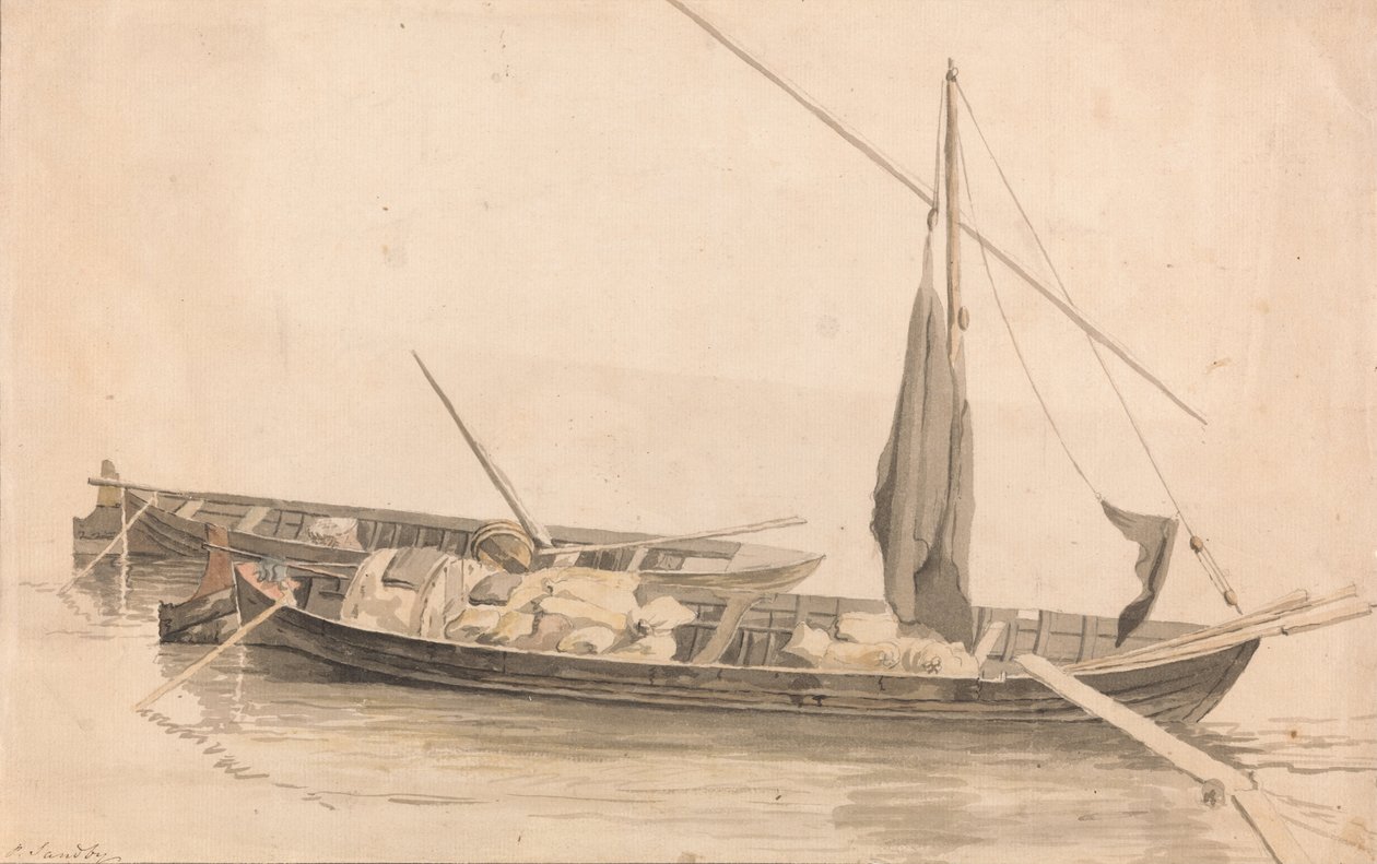 To både ved anker af Paul Sandby