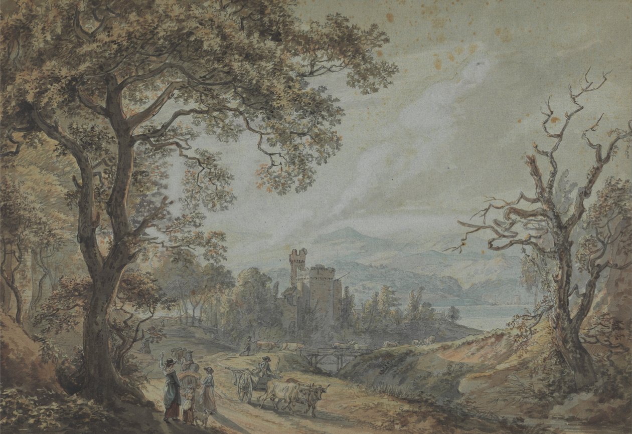 Udsigt i Wales af Paul Sandby