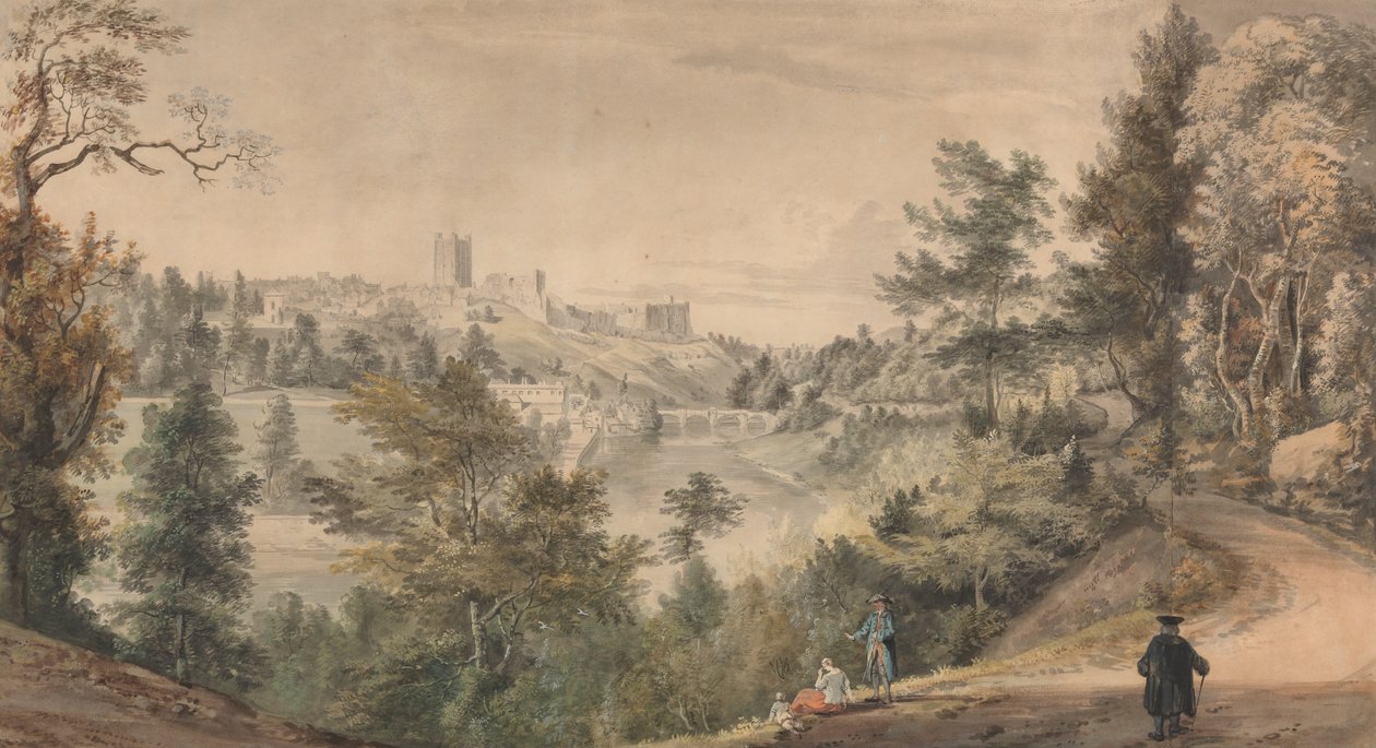 Udsigt over Richmond Castle, Yorkshire af Paul Sandby