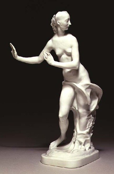 Figur af Daphne, Berlin, 1925 (glaseret porcelæn) af Paul Scheurich