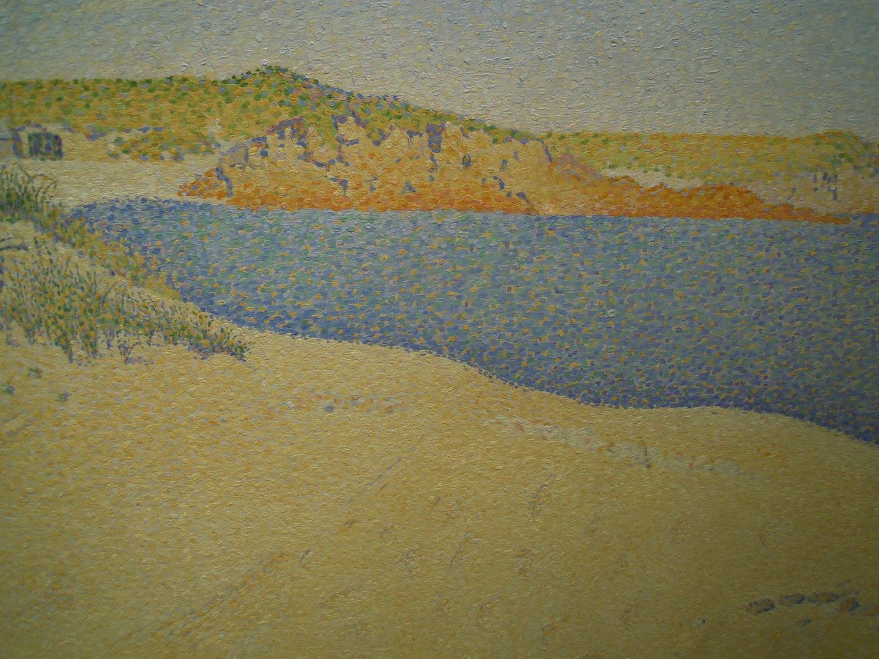 Strand ved Saint-Briac Af Paul Signac fragment nærbillede :. -. .n af Paul Signac
