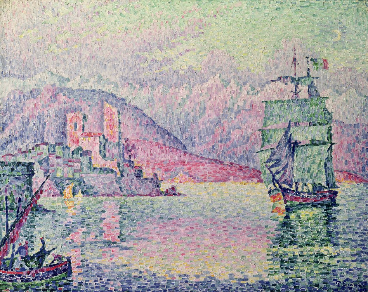 Antibes, Aften, 1914 af Paul Signac