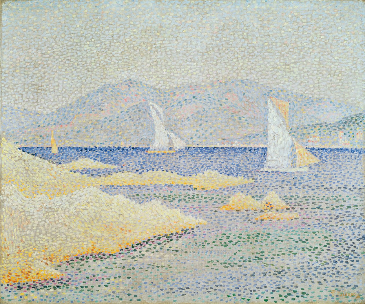 Kystscene, 1893 af Paul Signac