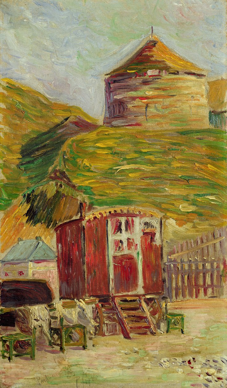 Sigøjnere i Port-en-Bessin, 1883 af Paul Signac