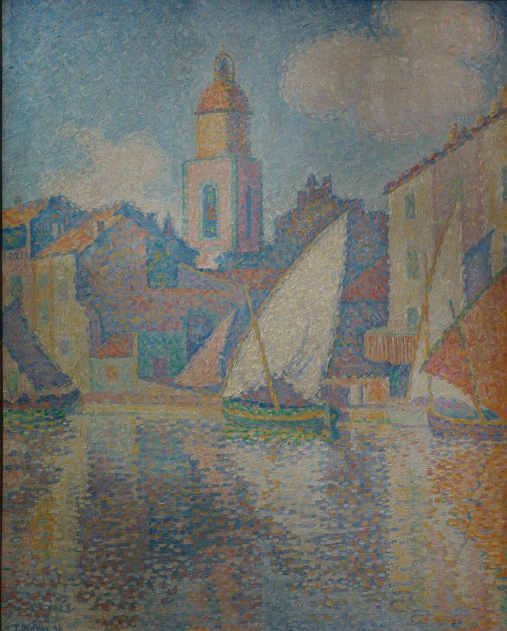 Kirketårnet i Saint-Tropez af Paul Signac