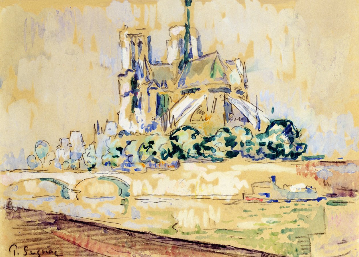 Notre Dame, 1885 af Paul Signac
