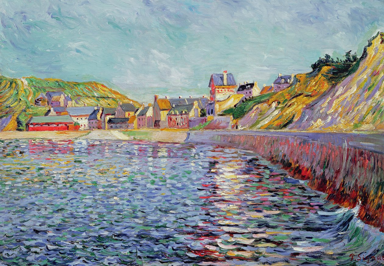 Port-en-Bessin, Calvados, ca. 1884 af Paul Signac
