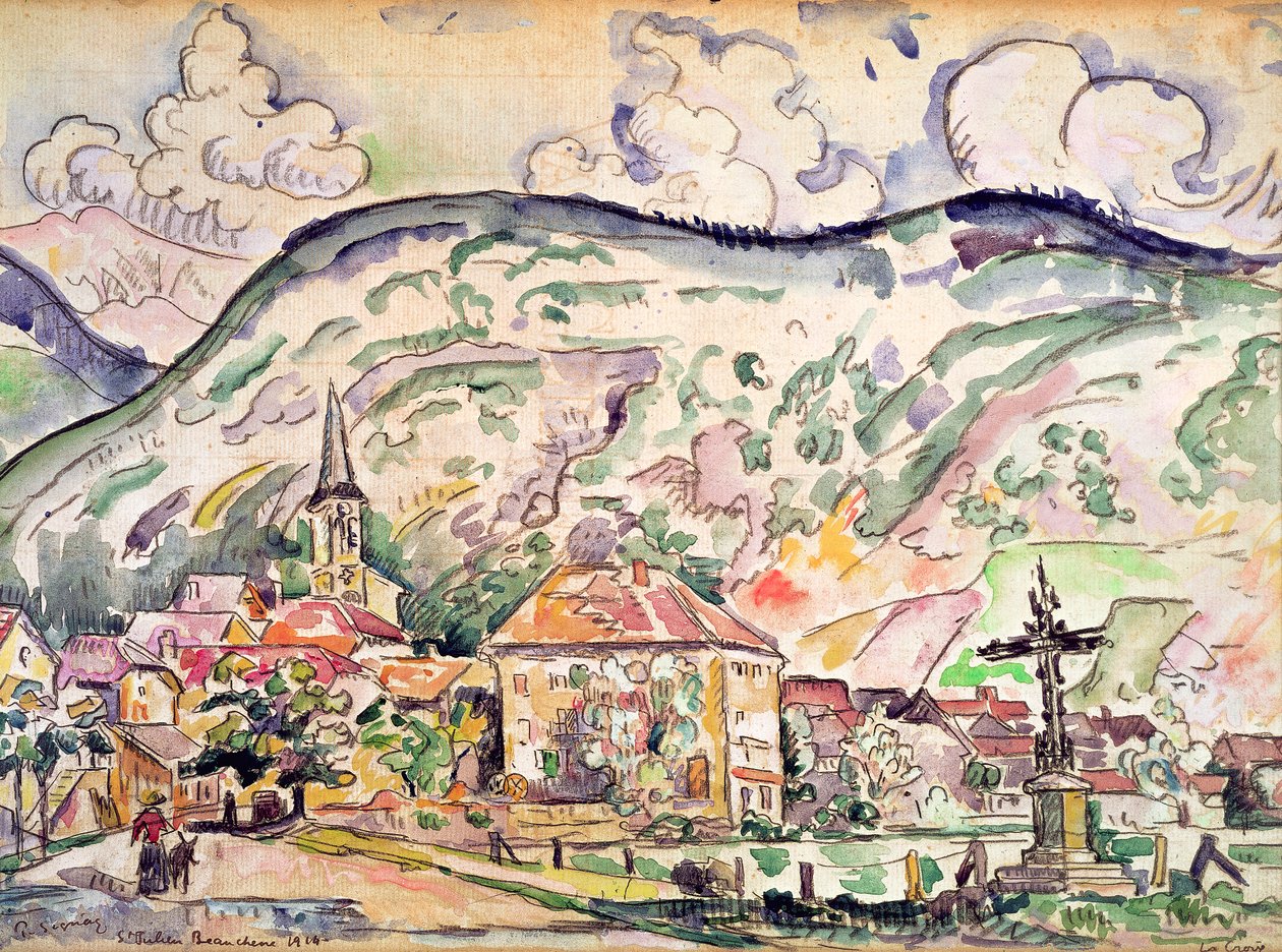 Saint-Julien-Beauchêne, 1914 (akvarel på papir) af Paul Signac