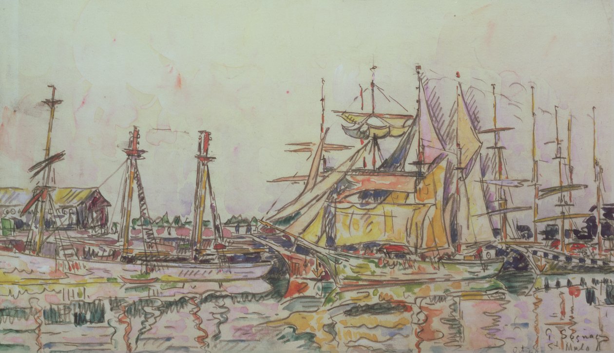 St. Malo, 1927 (wc) af Paul Signac