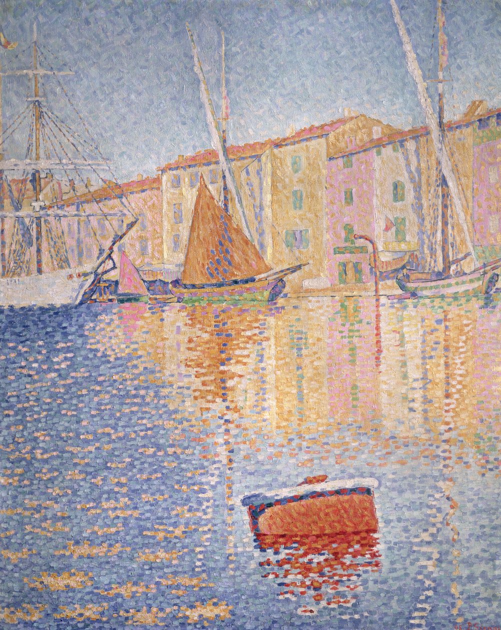 Den røde bøje, Saint Tropez, 1895 af Paul Signac