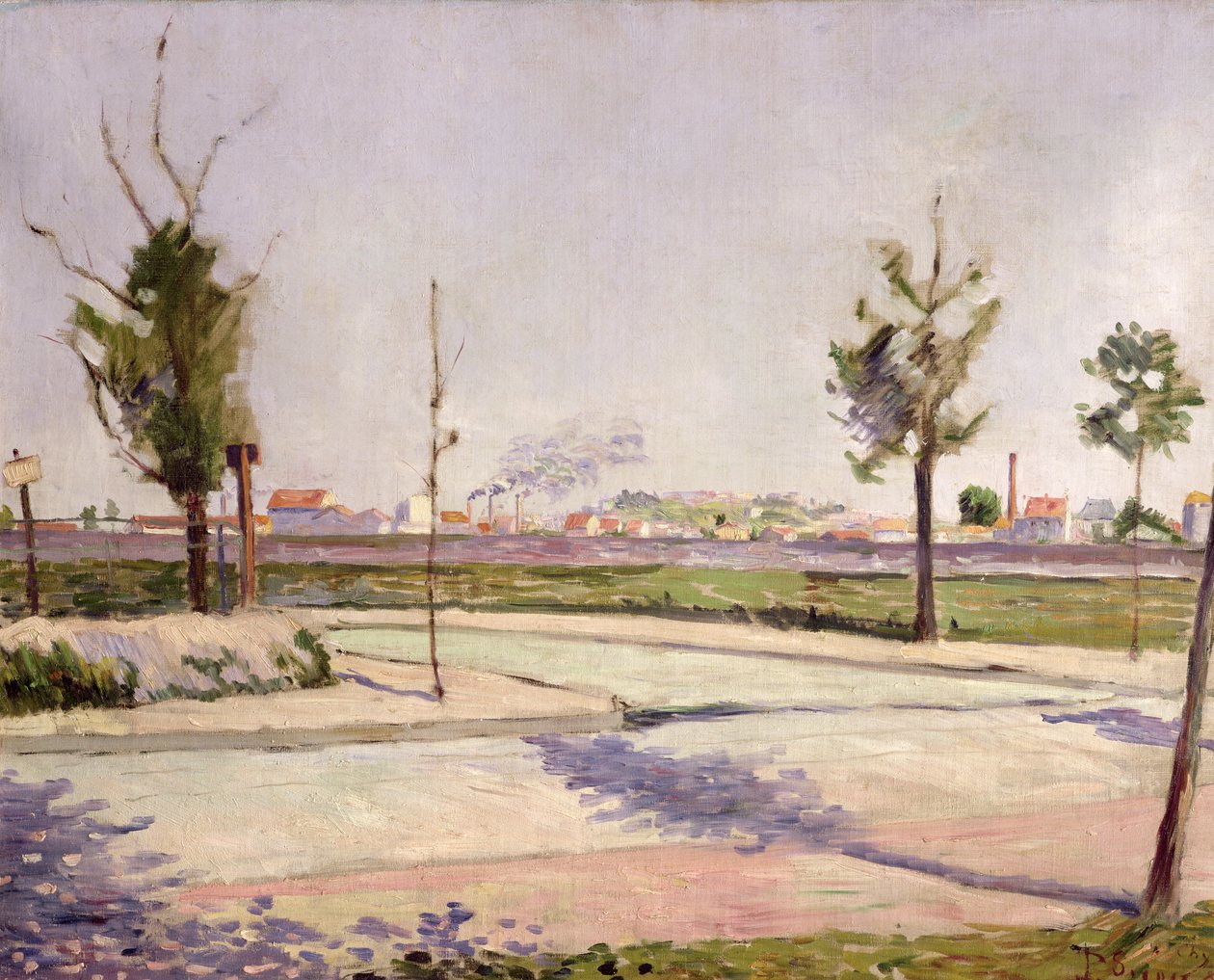 Vejen til Gennevilliers, 1883 af Paul Signac