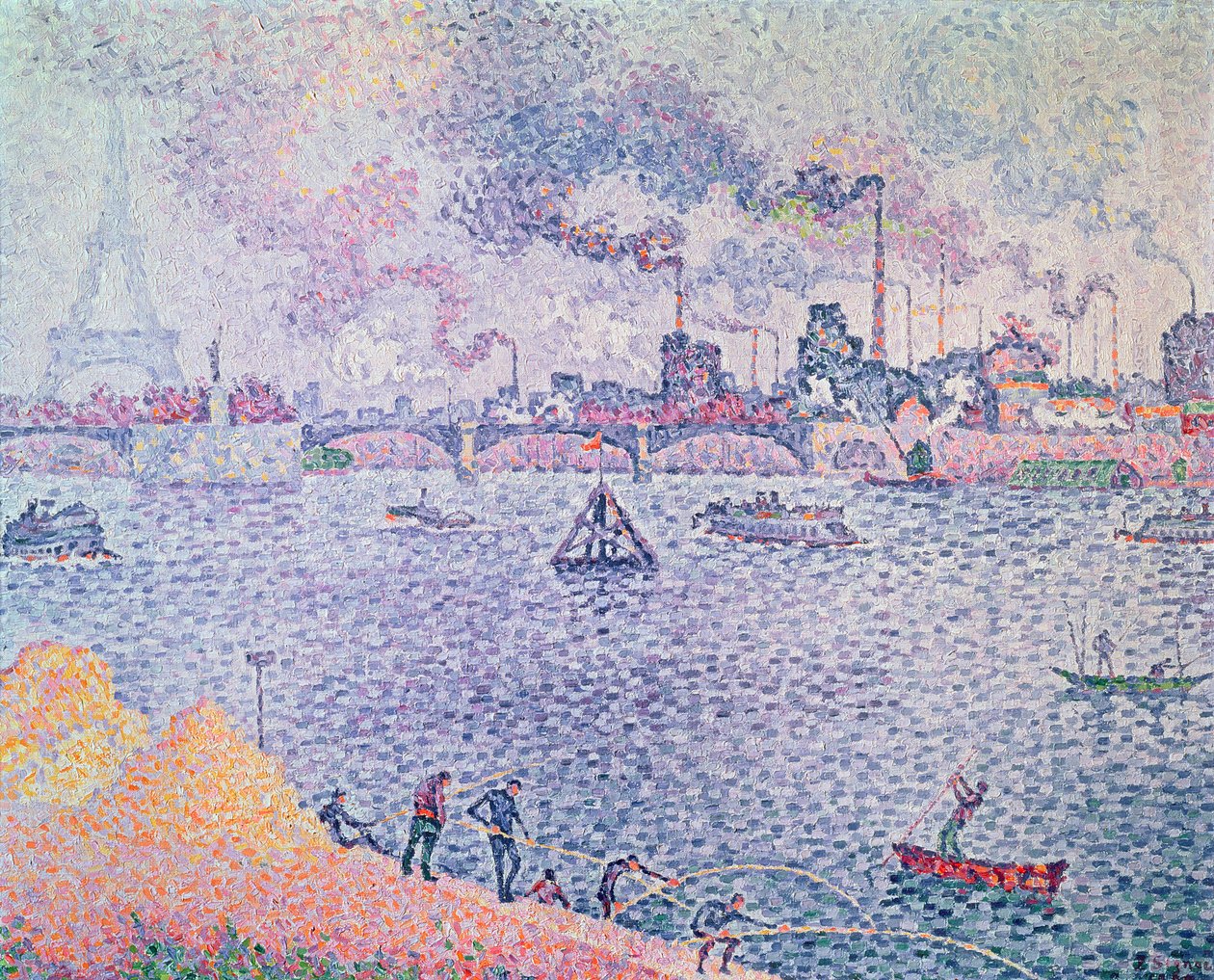Seinen, Grenelle, 1899 af Paul Signac