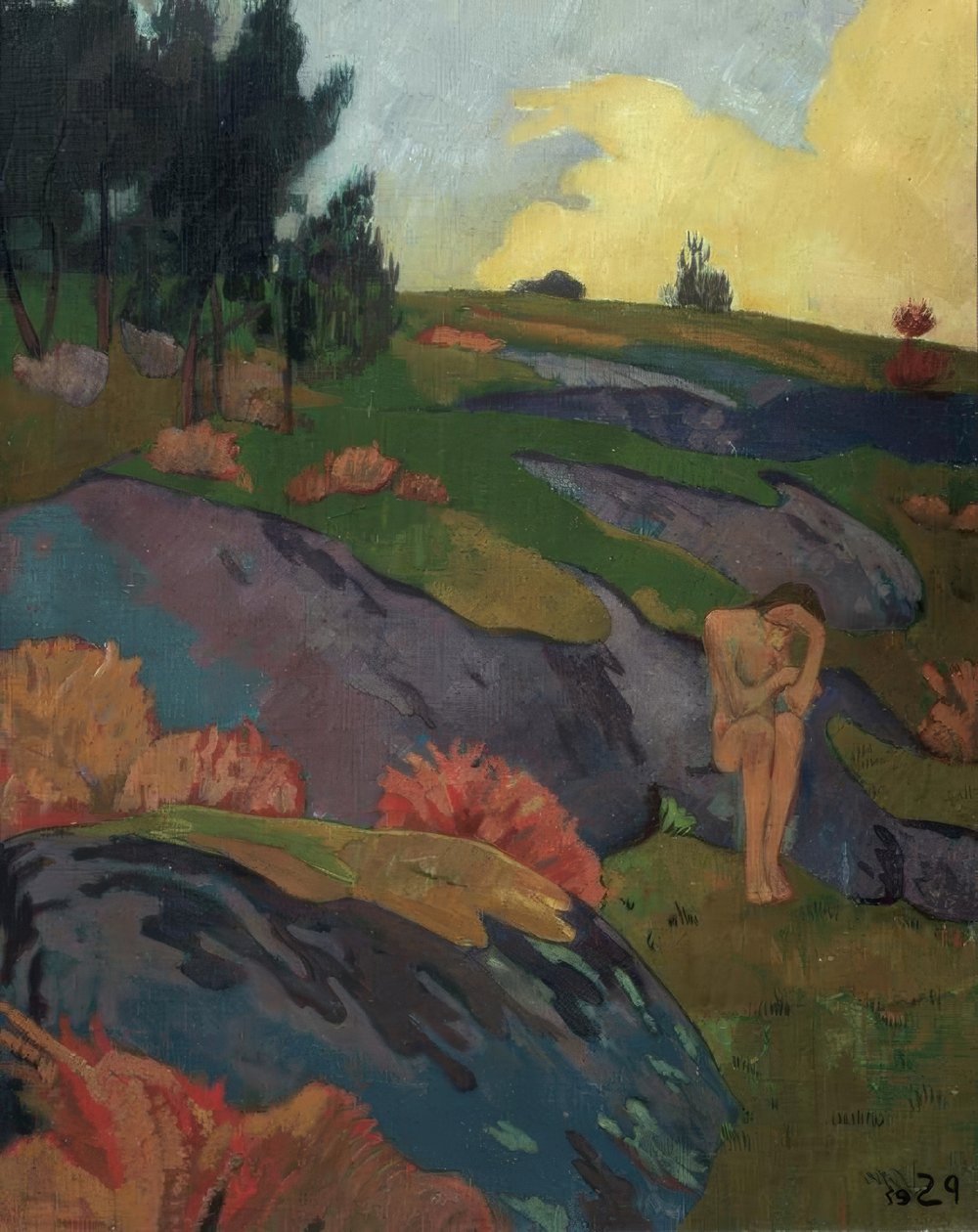 Melankoli eller bretonsk aften / 1890. Instruktør: PAUL SERUSIER. Museum: SÆRLIG SAMLING af Paul Sérusier