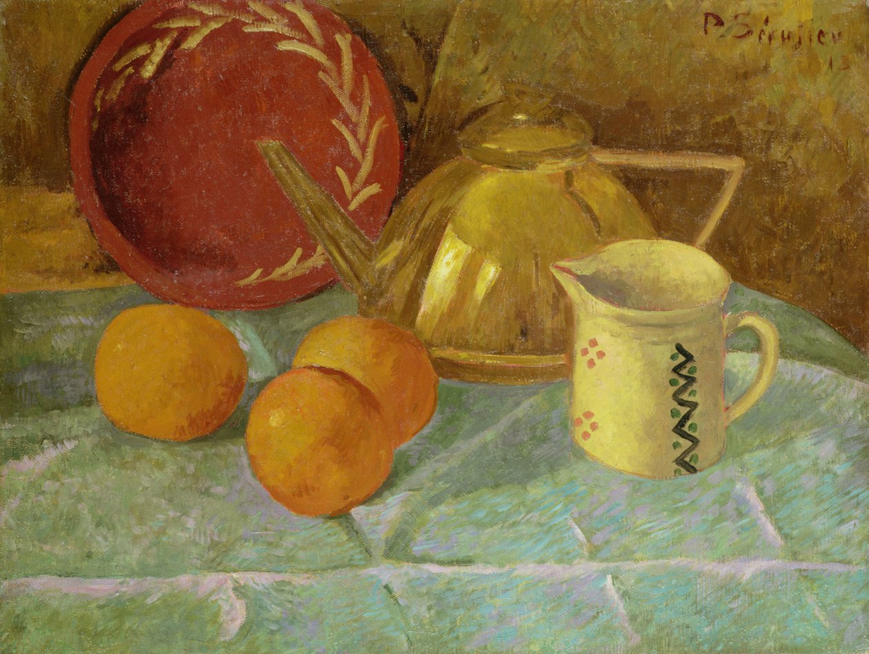 Stilleben med frugt og kande eller Synkronisering i gult, 1913 af Paul Sérusier