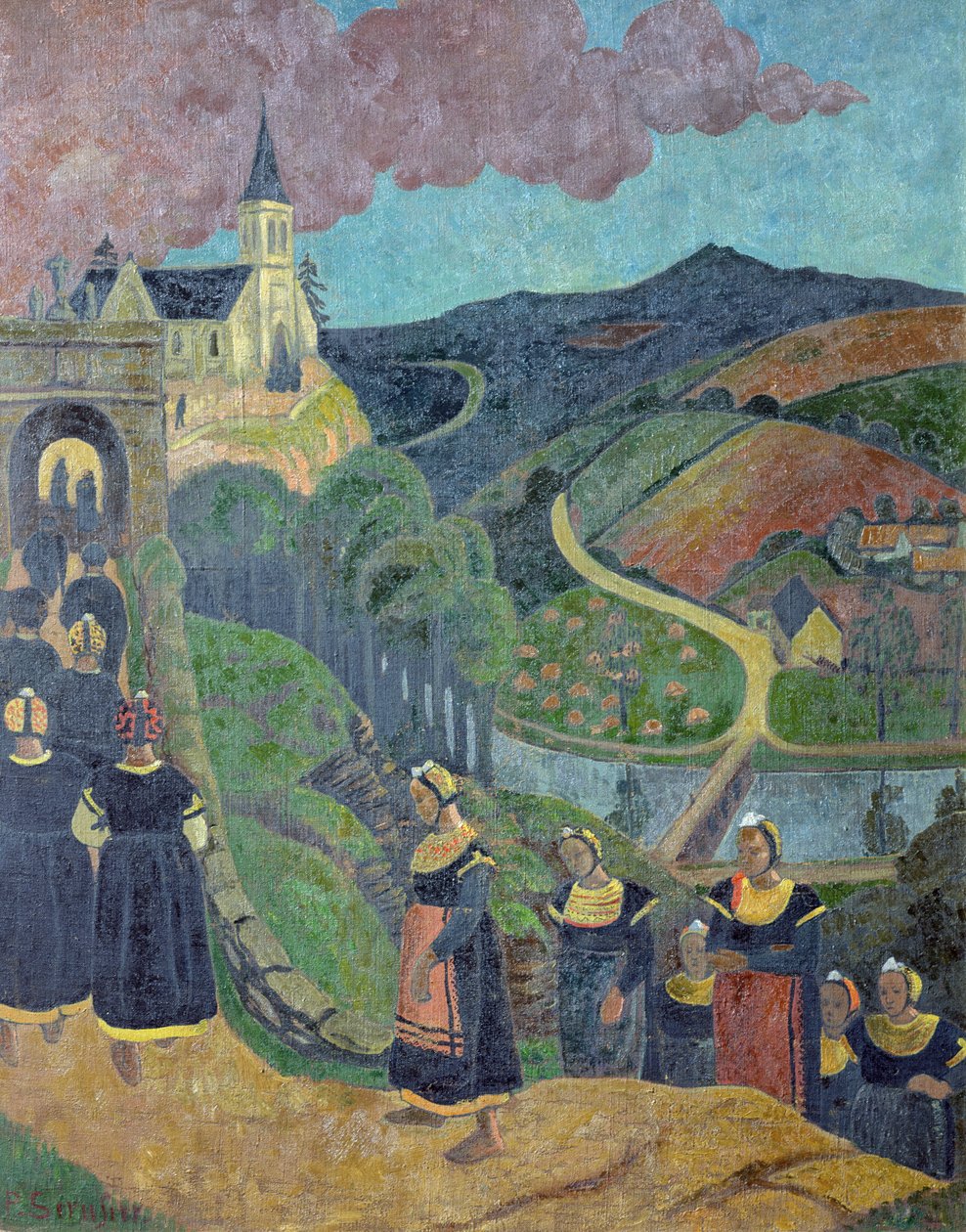 Benådningen af ​​Notre-Dame-des-Portes ved Chateauneuf-du-Faou, ca. 1894 af Paul Sérusier