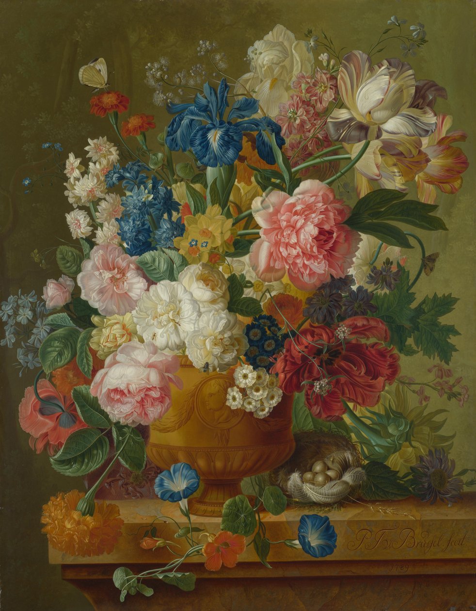 Blomster i en vase, 1789 af Paul Theodor van Brussel