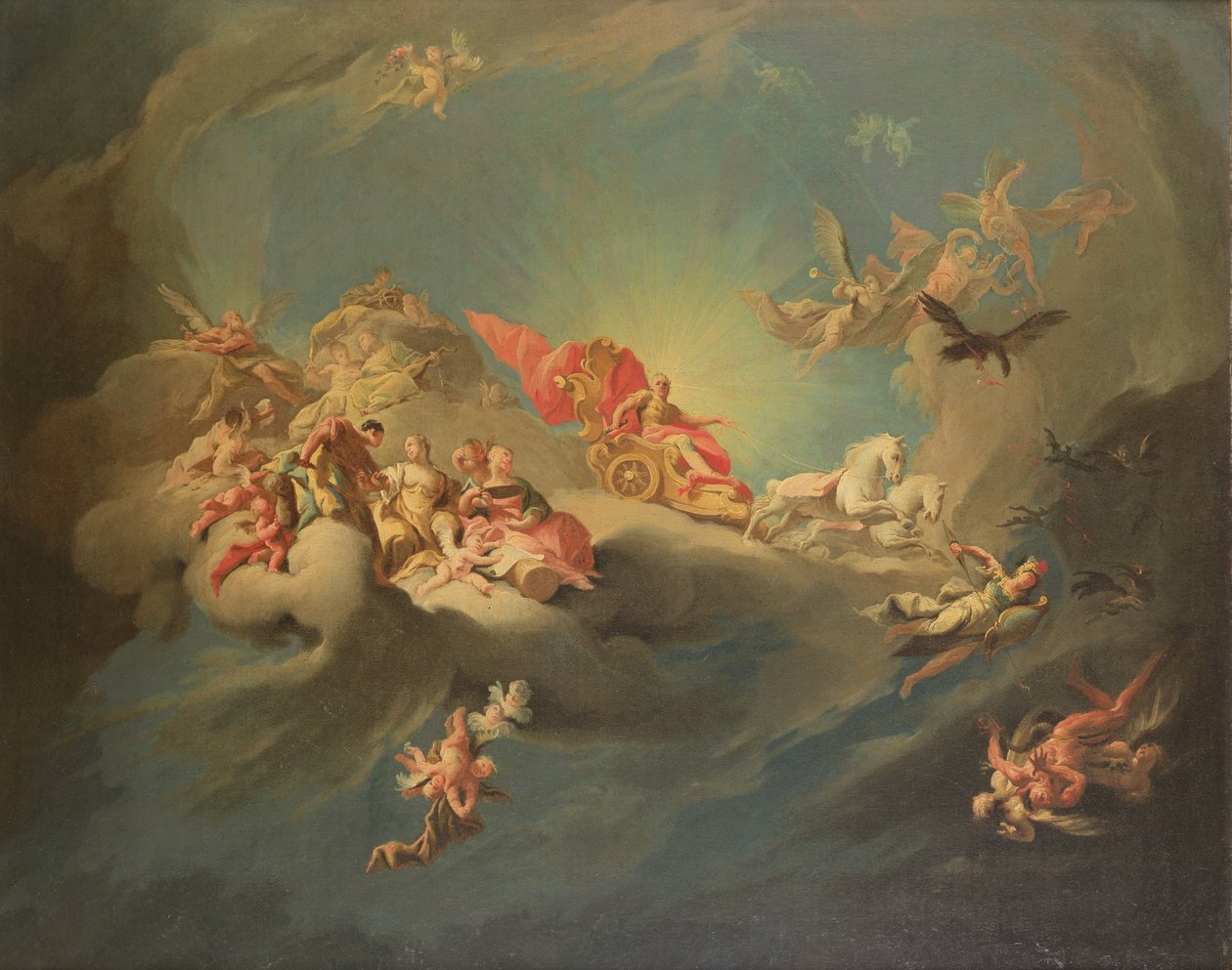 Apotheose af kejser Karl VI (1685-1740) i skikkelse af Apollon af Paul Troger