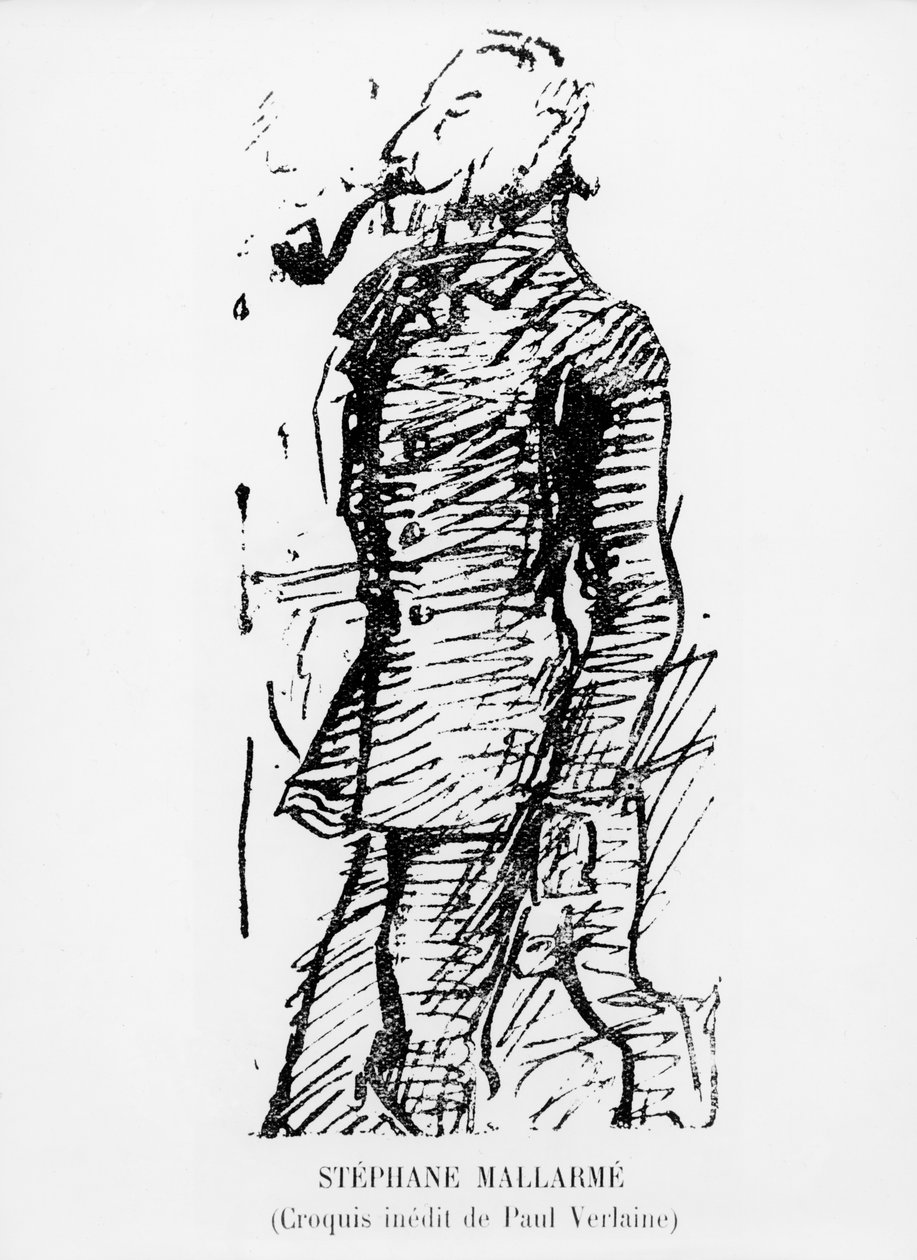 Skitse af Stephane Mallarme, 1800-tallet af Paul Verlaine