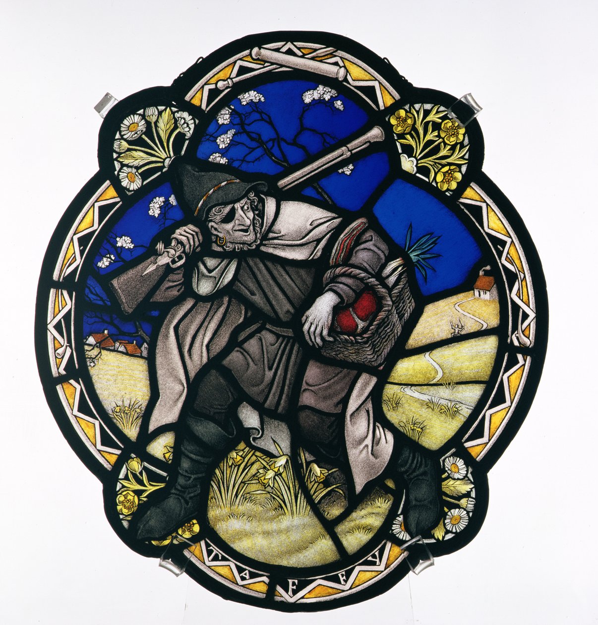 Taffy var en walisisk, malet glaspanel, ca. 1930-37 af Paul Vincent Woodroffe