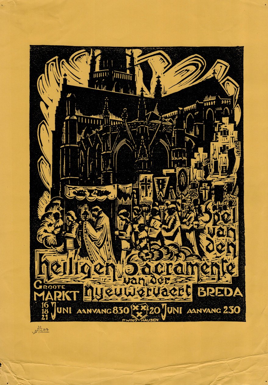 Plakat Game of the Holy Sacramente van der Nyeuwervaert af Paul Windhausen