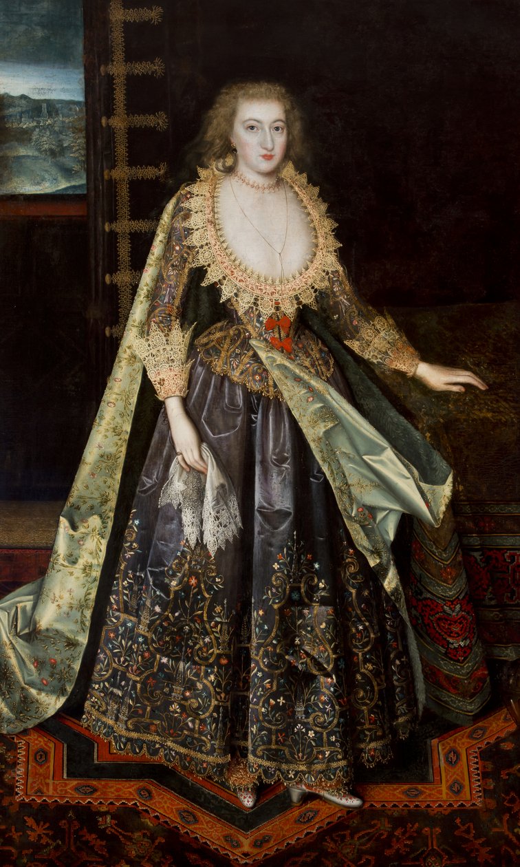 Dame kaldet Margaret Stuart, grevinde af Nottingham, ca. 1620 af Paul van attr.to Somer