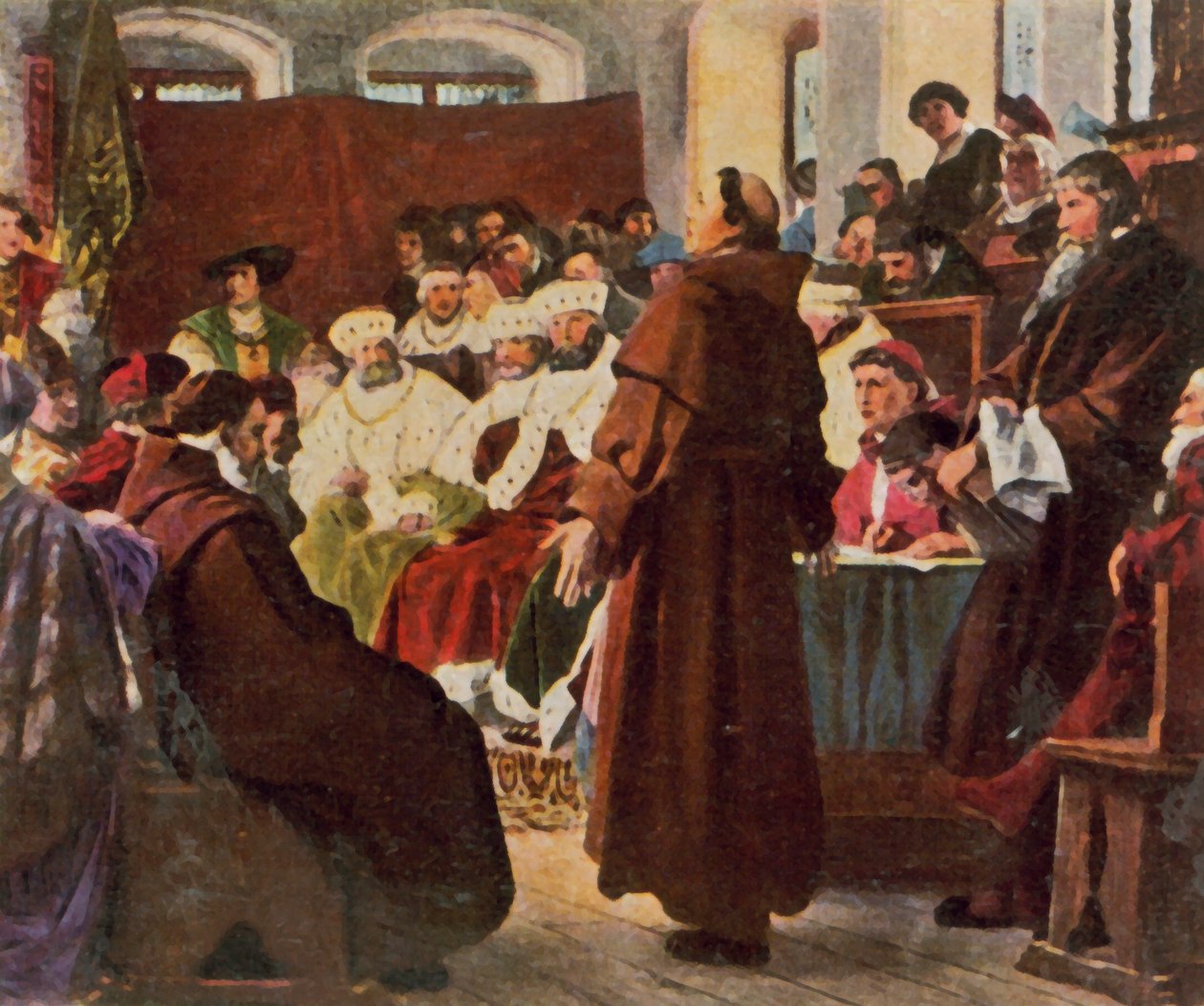 Luther på rigsdagen i Worms af Paul (after) Thumann