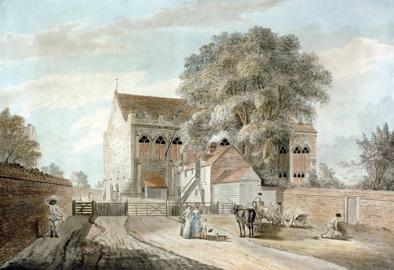 Udsigt over den store sal ca. 1781 (akvarel og blyant på papir) af Paul (circle of) Sandby