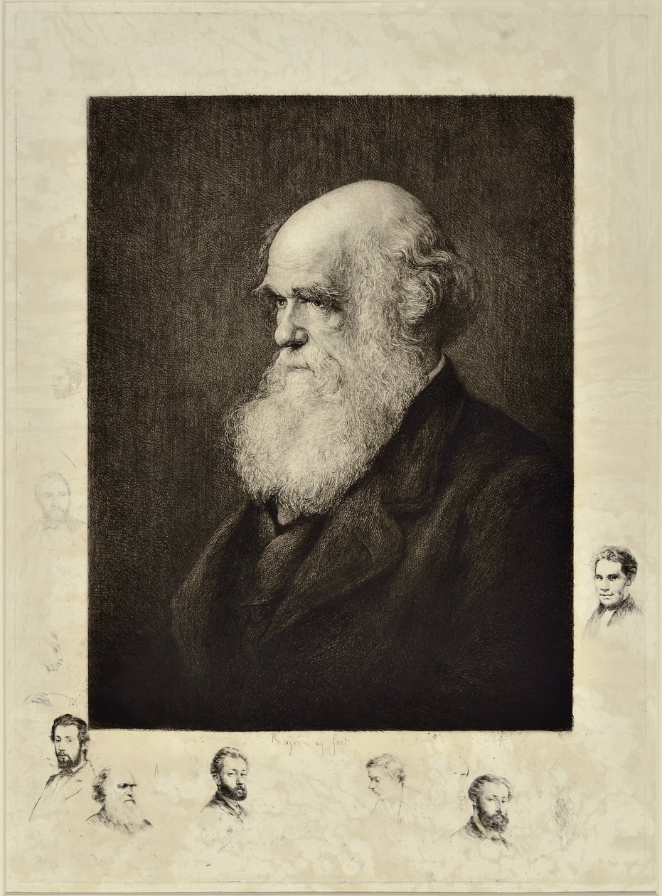 Charles Robert Darwin af Paul Adolphe Rajon