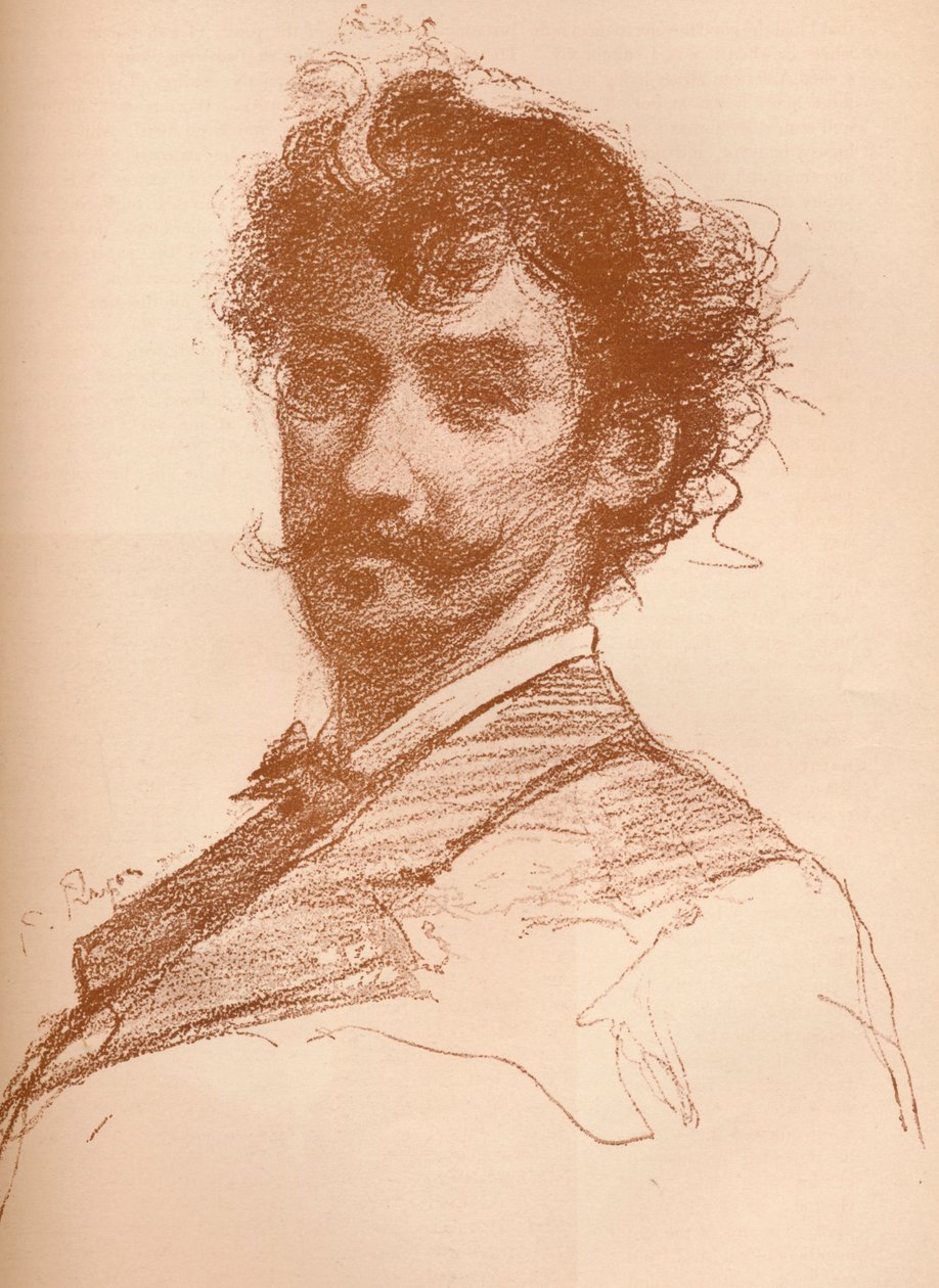 Portræt af Whistler, 1880 1903-1904. af Paul Adolphe Rajon