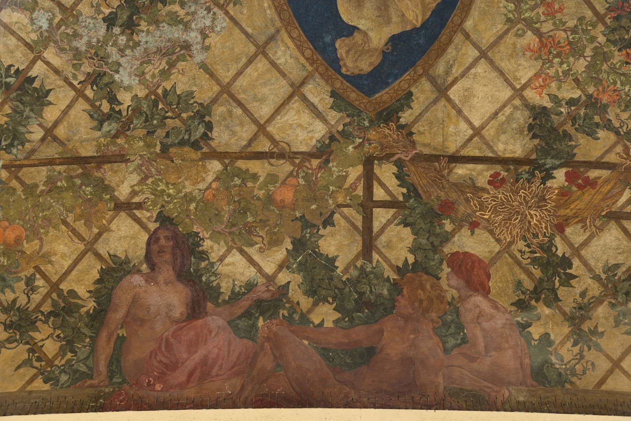 Scener fra menneskelivet, mellem 1909 og 1910 (fresko) af Paul Albert Baudouin