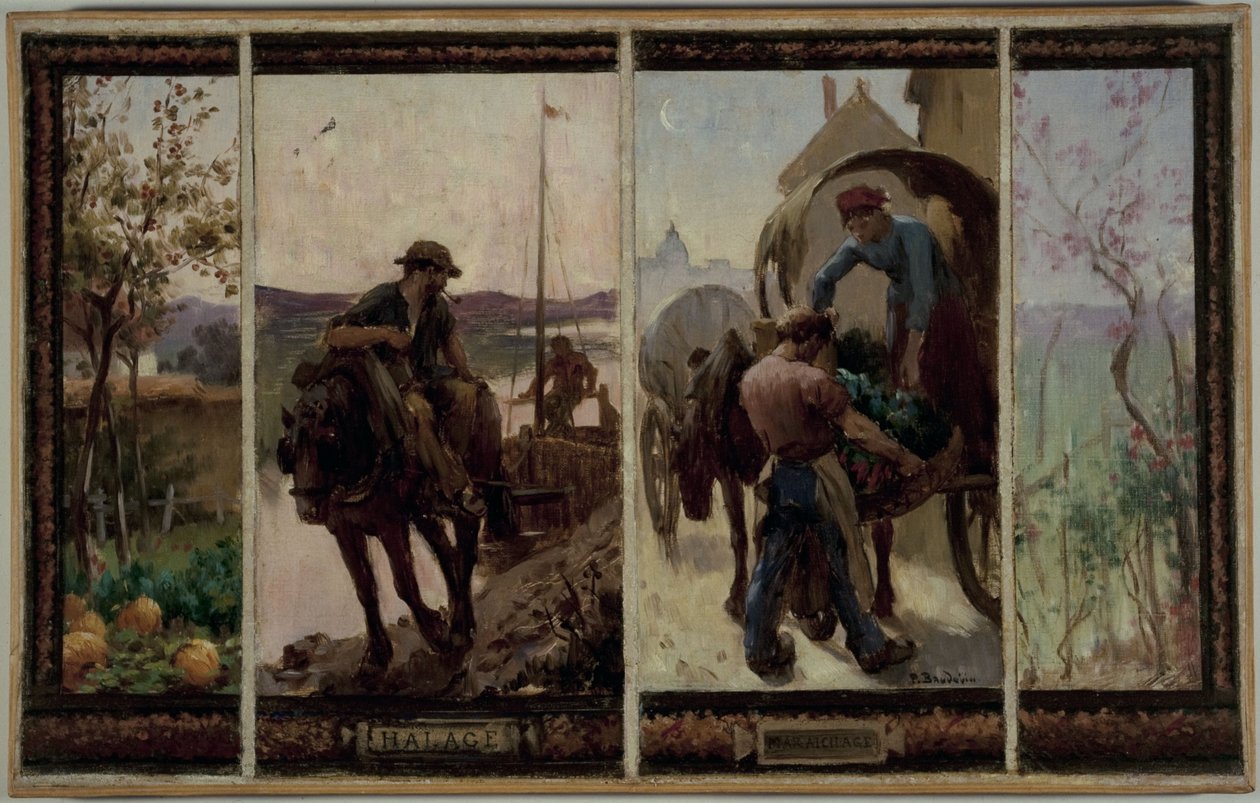 Skitse til Saint-Maur-des-Fossés rådhus: Halage - Gartneri af Paul Albert Baudouin