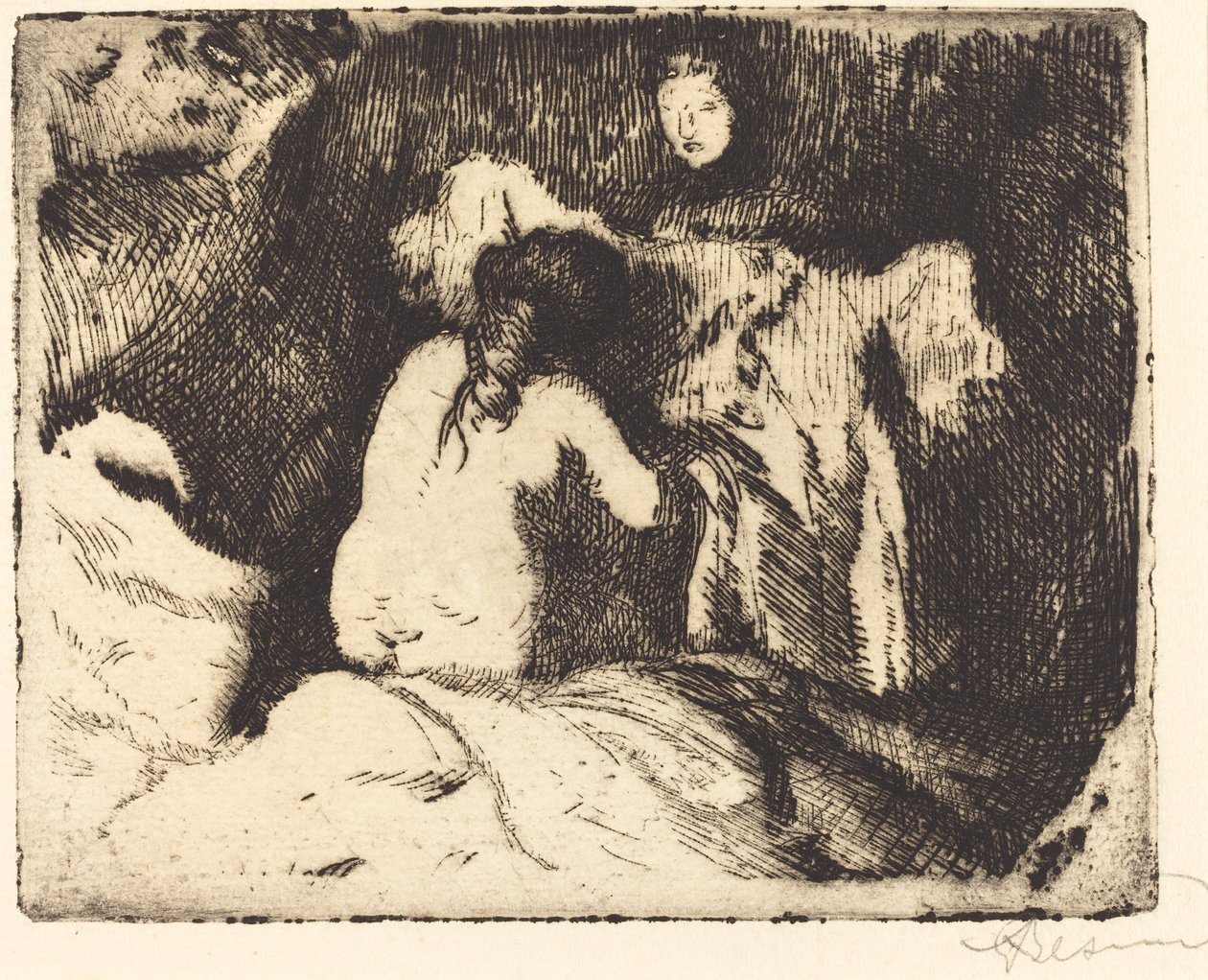 Rejsning af håndtaget, 1913. af Paul Albert Besnard