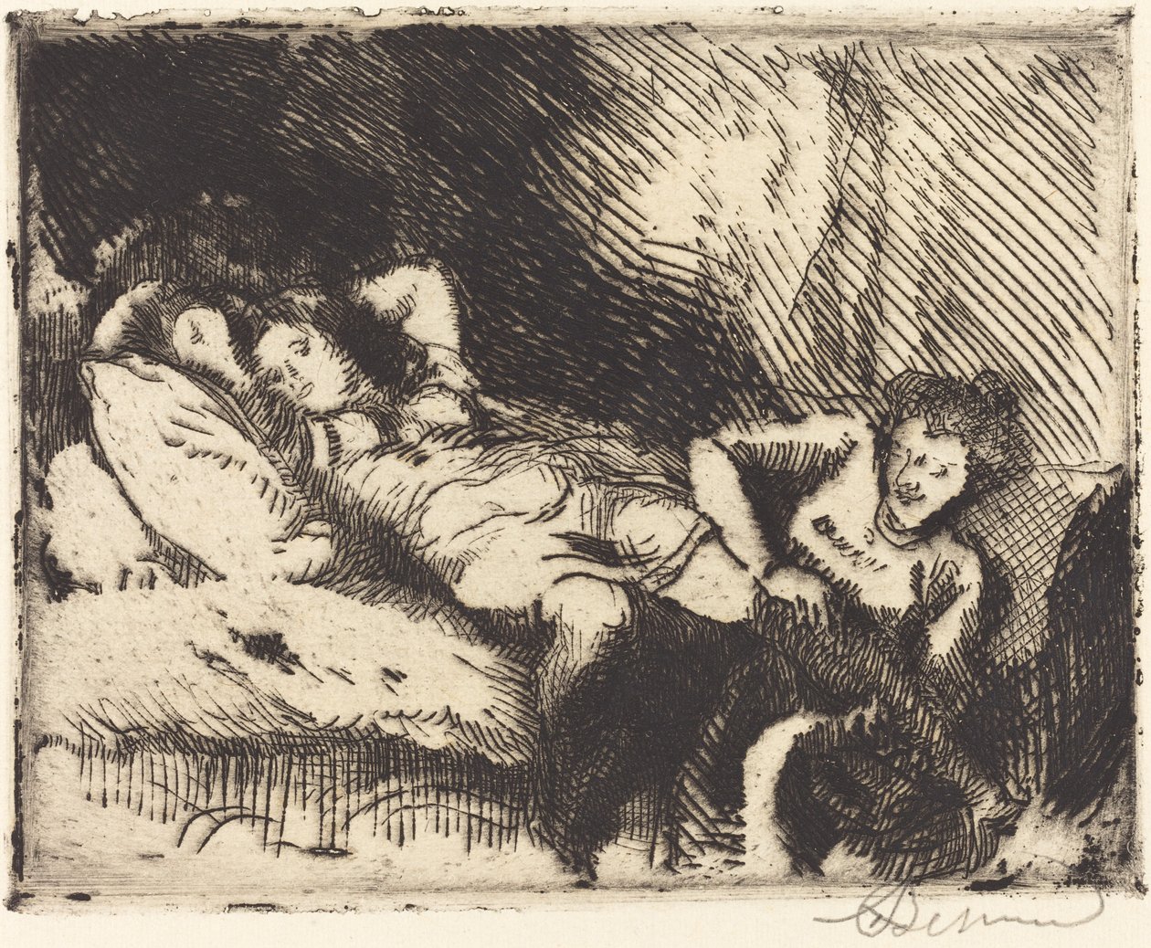 Går i seng Le coucher, 1913. af Paul Albert Besnard