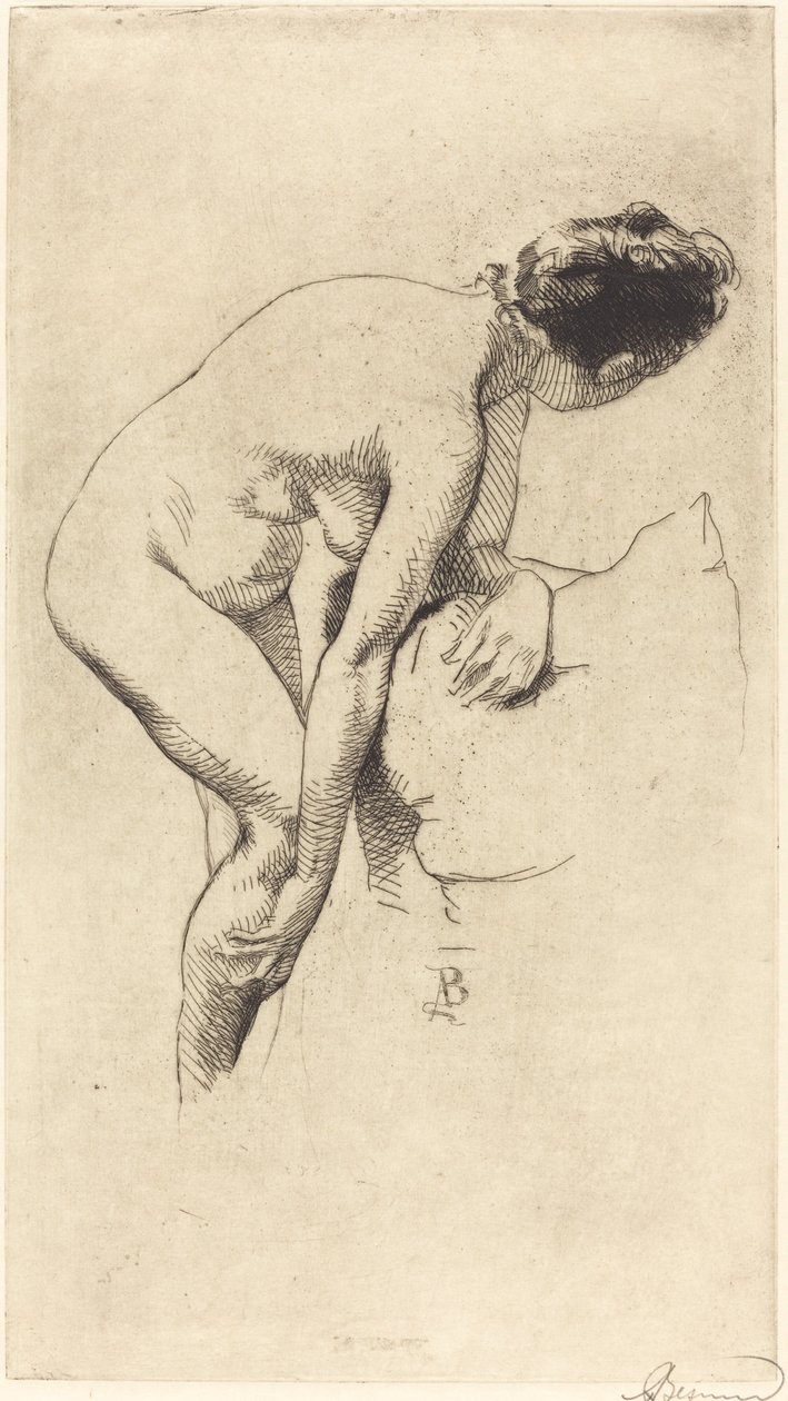 Nøgen holder sit ben Nøgen kvinde holder sit ben, 1886. af Paul Albert Besnard