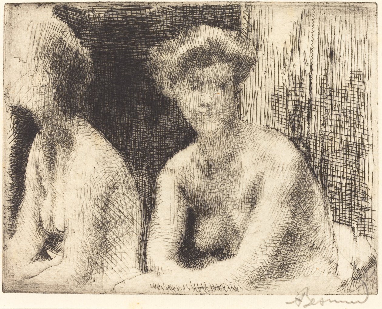 Nøgen kvinde ved et skueglas af Paul Albert Besnard