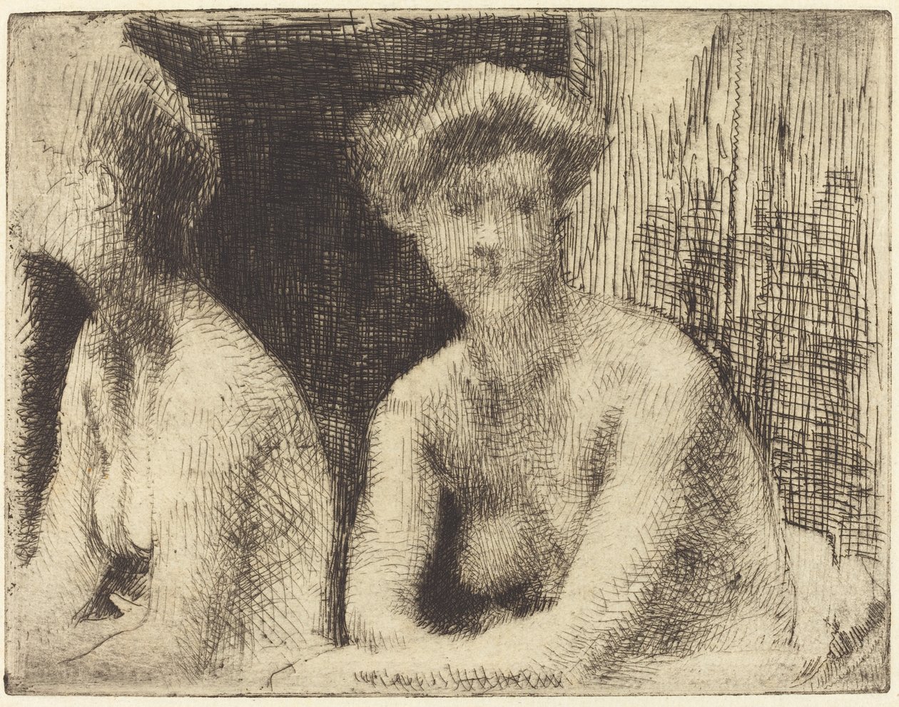 Nøgen kvinde ved et skueglas af Paul Albert Besnard