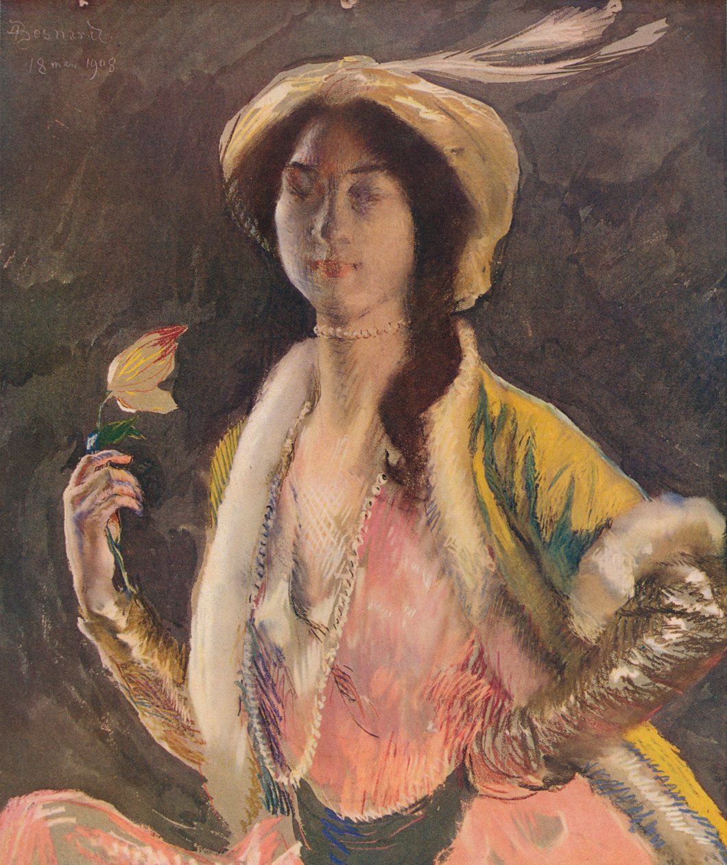 Portræt af frøken B, 1908, c1932 af Paul Albert Besnard