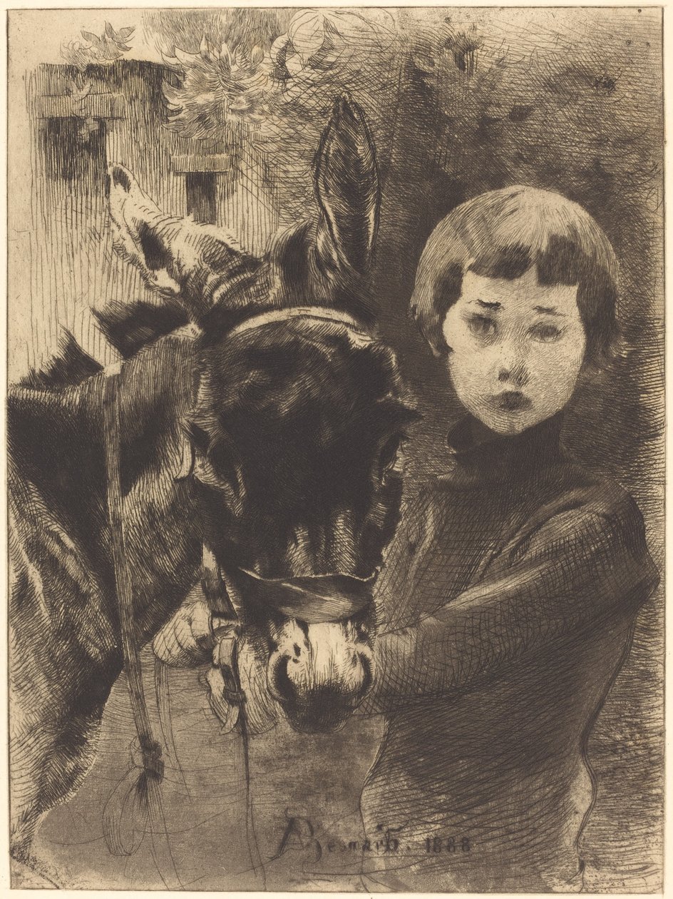 Robert Besnard og hans æsel Robert Besnard og hans æsel, 1888. af Paul Albert Besnard