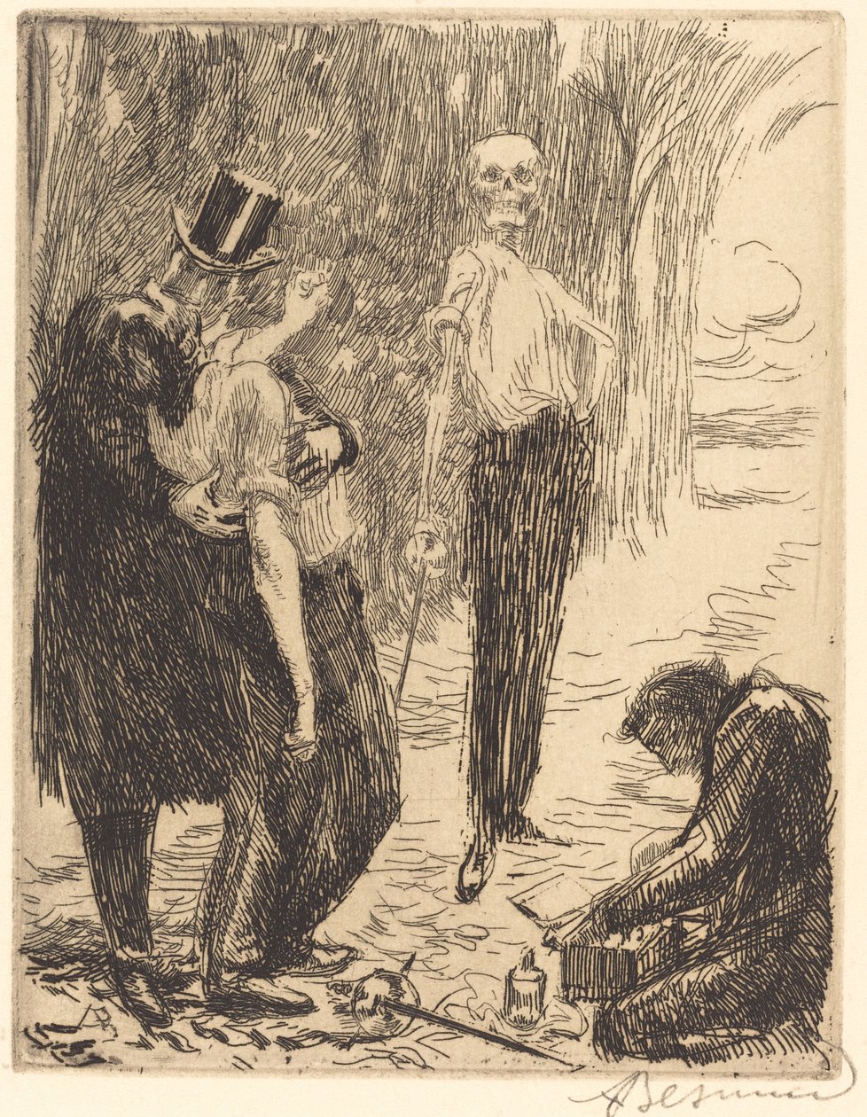 Duel Le duel, 1900. af Paul Albert Besnard