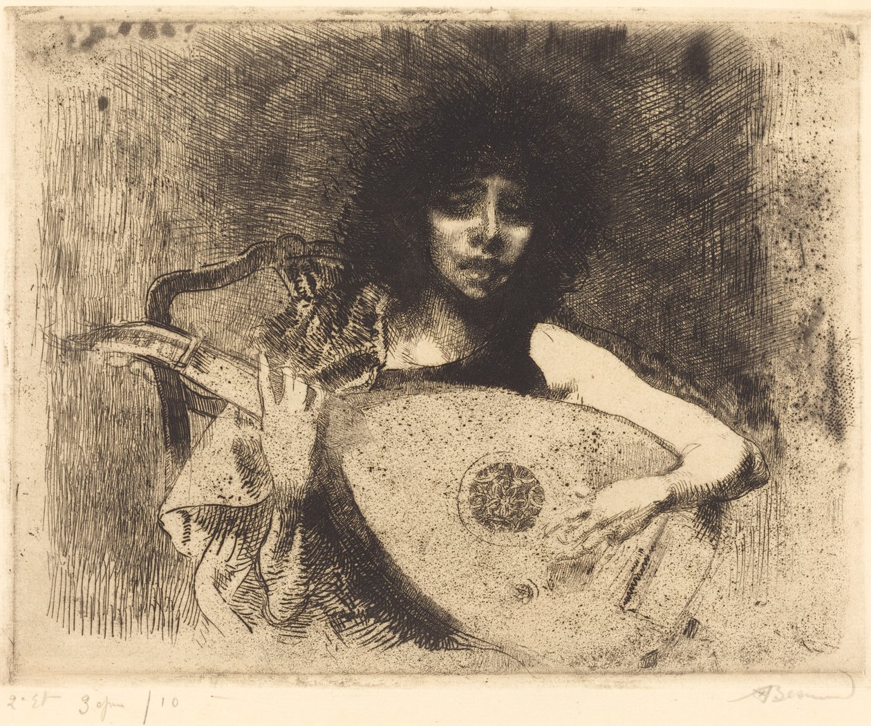 Lutespilleren, 1922. af Paul Albert Besnard