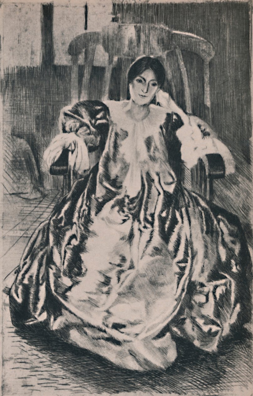 Silkekjolen, 1887, 1946 af Paul Albert Besnard