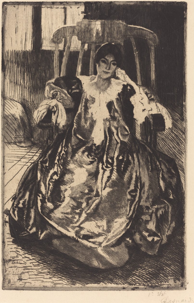 Silkekjolen Silkekjolen, 1887. af Paul Albert Besnard