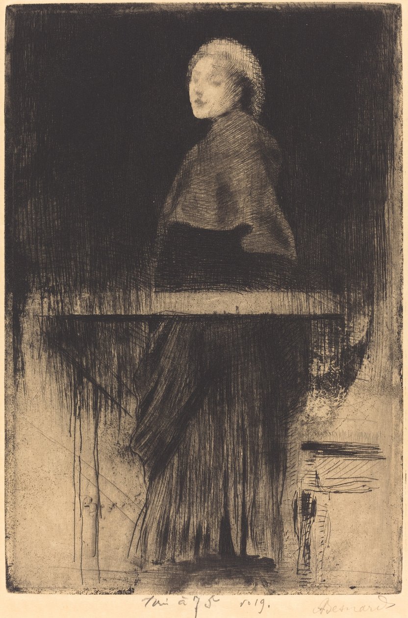 Kvinde med en Cape La Femme a la Pelerine, 1889. af Paul Albert Besnard