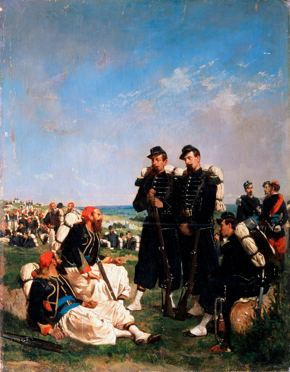 En fransk lejr nær Sevastopol, 1800-tallet af Paul Alexandre Protais