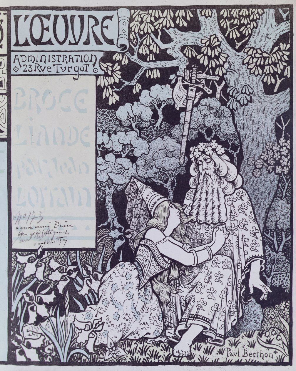 The Enchanter Merlin and the Fairy Vivien in the Forest of Broceliande, fra 