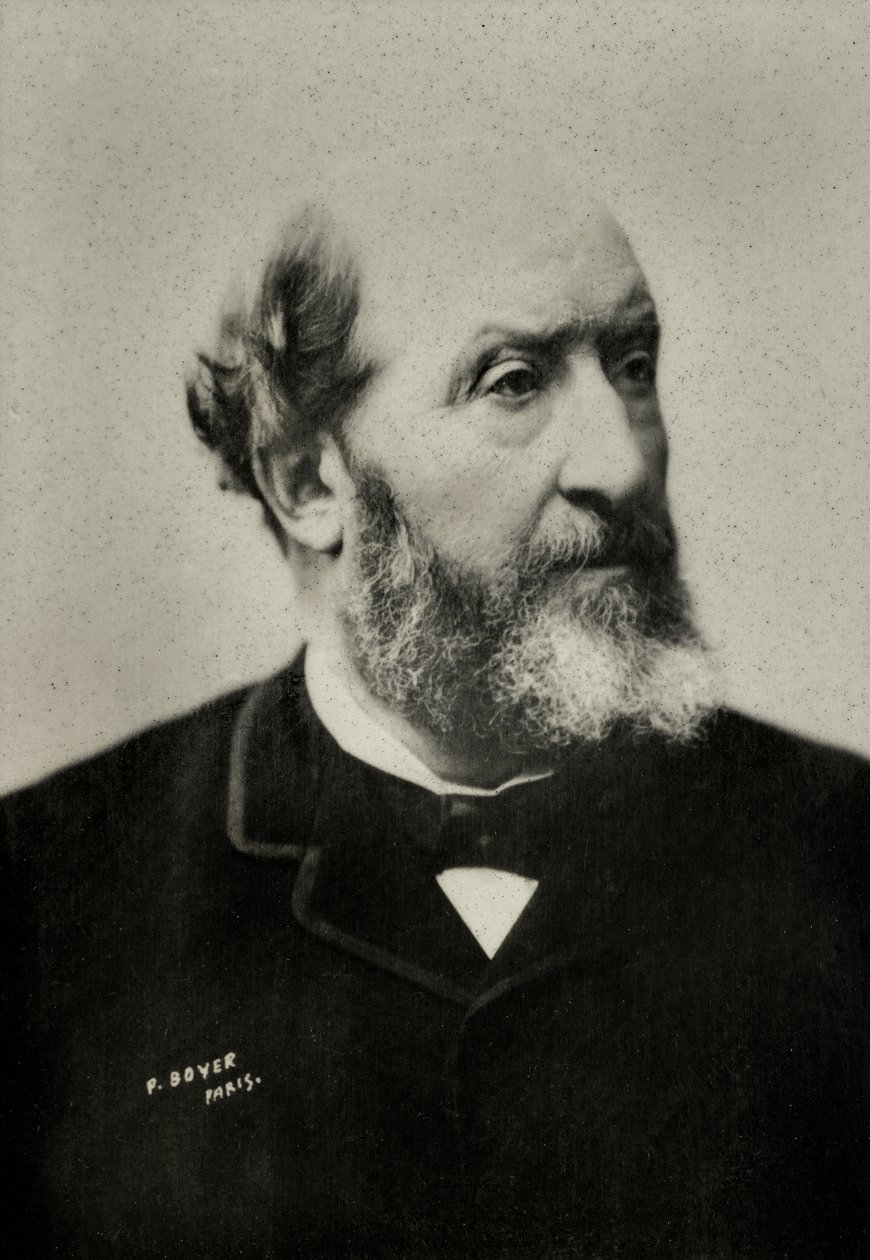 Portræt af Emile Augier (foto) af Paul Boyer